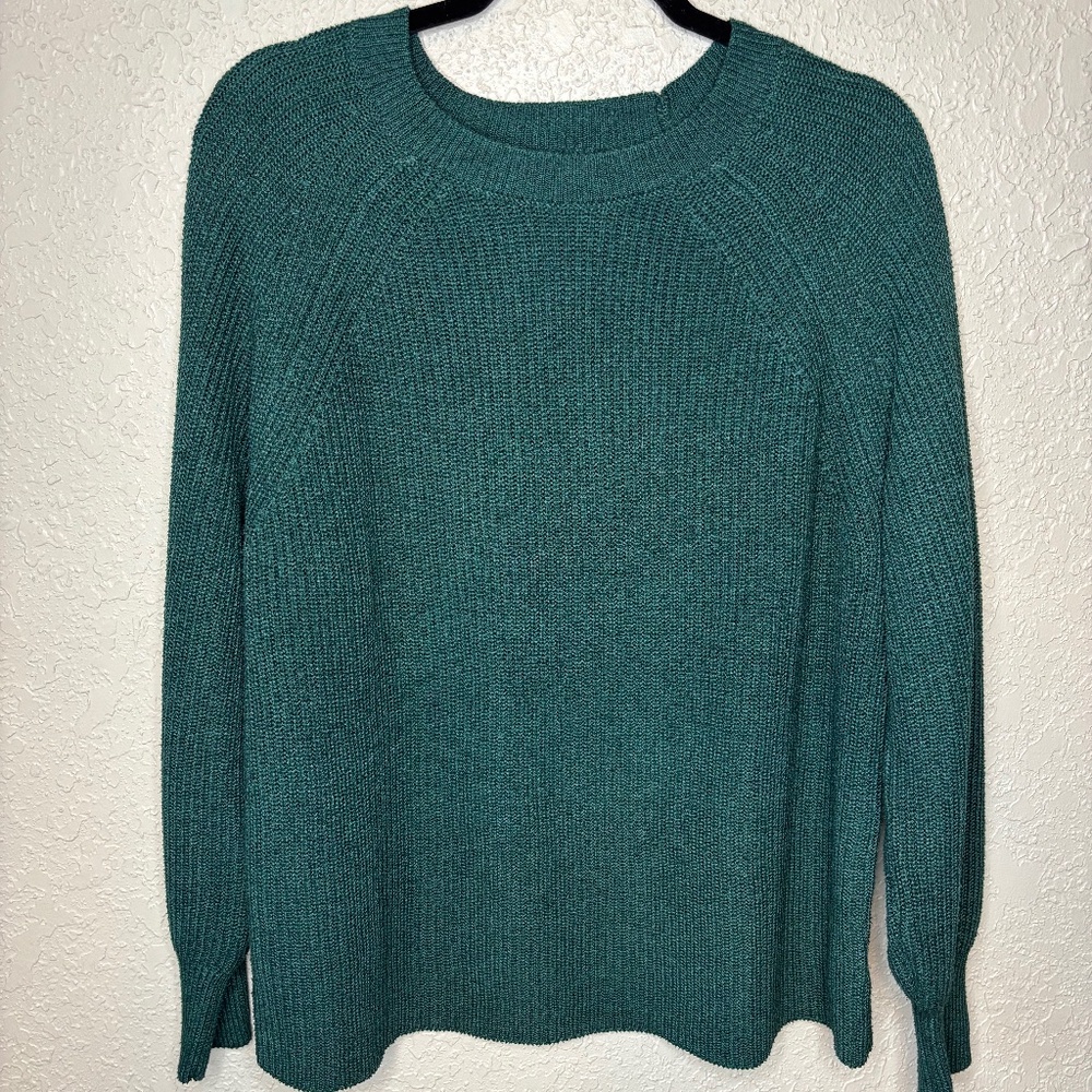 Jessica Simpson Green Classic Long Sleeve Pullover Sweater Women's Size XL